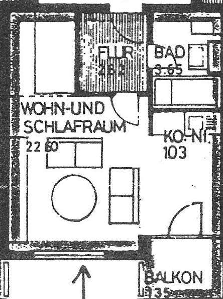 Vermietet! Helles Apartment mit Balkon, EBK, Duschbad, Aufzug und